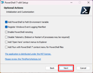PowerShellセットアップウィザード「３」